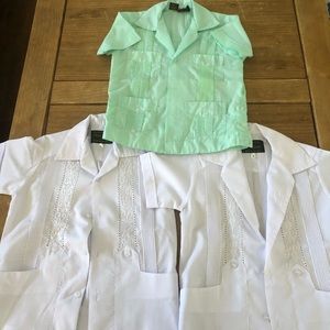 Authentic guayabera shirts 4T. Lot of 3.